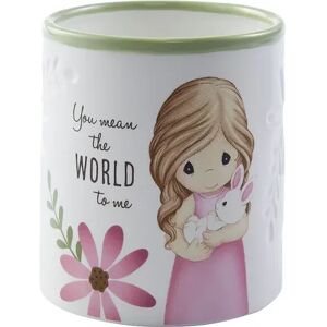 Precious Moments Girl Bunny Votive Candle Holder Table Decor, Multicolor