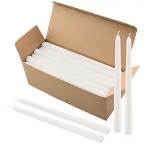 Stonebriar Collection 10-in. Tall Unscented Dripless Taper Candles 30-piece Set, White