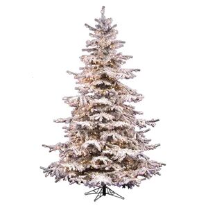 Vickerman 8.5-ft. Pre-Lit Flocked Sierra Artificial Christmas Tree, White