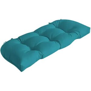 Arden Selections Outdoor Wicker Settee Cushion, Blue, 18X41.5