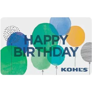 Web Card Happy Birthday Balloons Gift Card, Multicolor, $150