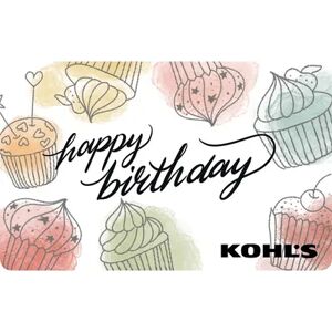 Web Card Happy Birthday Cupcakes Gift Card, Multicolor, $50