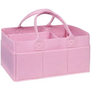 Sammy & Lou Felt Diaper Storage Caddy, Light Pink