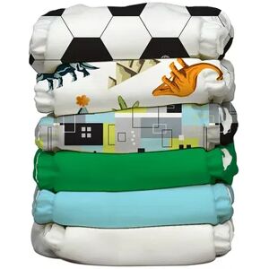 Charlie Banana Hybrid All-in-One Reusable Cloth Diapers - 6 Pack, Soccer