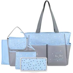 Baby Essentials 5-in-1 Diaper Tote, Blue