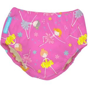 Charlie Banana Reusable Swim Diaper, Ballerina Pink, Large