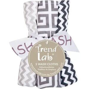 Trend Lab Ombre Gray 5 Pack Wash Cloth Set, Grey