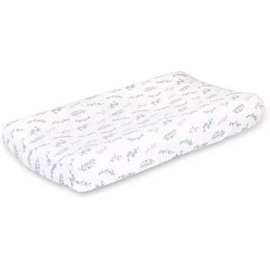 The Peanutshell The Peanut Shell Farmhouse Floral Leaves Changing Pad Cover, Multicolor