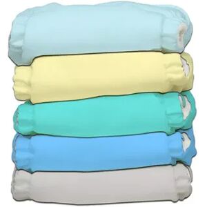 Charlie Banana Hybrid All-in-One Reusable Cloth Diapers - 5 Pack, My First Diaper Pastel