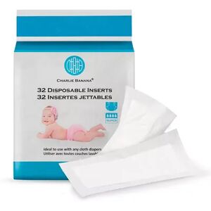 Charlie Banana 32-Pack Disposable Diaper Inserts, White