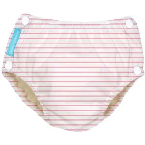 Charlie Banana Reusable Swim Diaper, Pink Ovrfl, Medium