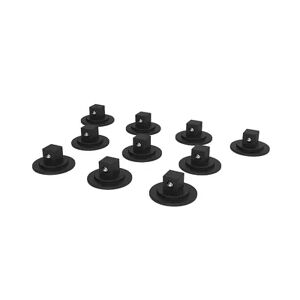 Precision Defined Aluminum Tool Socket Holder Replacement Clips, 3/8-Inch, 10-Pack, Spring Loaded Ball Bearing , Metric or SAE Sockets, Grey, Medium