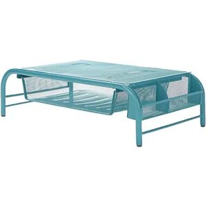 Mind Reader Monitor Stand With Drawer, Turquoise/Blue, ORGANIZER