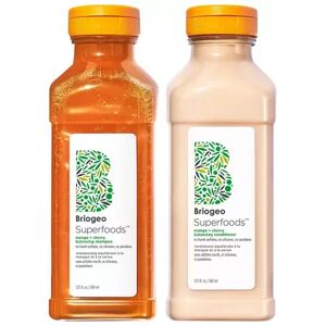 Briogeo Superfoods Mango + Cherry Balancing Shampoo + Conditioner Duo for Oil Control, Multicolor