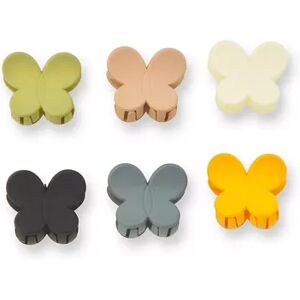 SO Matte Finish Buterfly Hair Clip 6 Pack, Multi