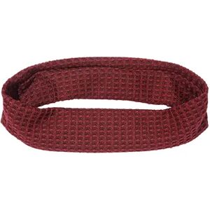 SO Burgundy Knit Tube Headwrap, Red