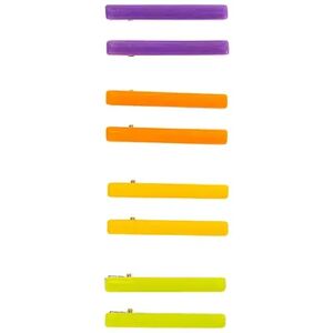 SO 8 Pack Bright Multi Skinny Hair Clip Set, Multicolor