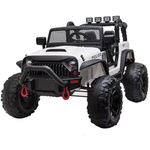 Aosom Kids Ride On Car 12V Battery Powered Electric Truck with Wide Seat Parent Remote Control and Bluetooth Music White
