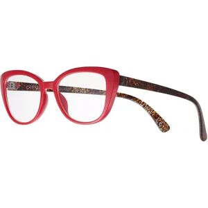 Foster Grant Women's Modera by Foster Grant Camilla Leopard Oversized Cat-Eye Reading Glasses, Size: +2.0, Multicolor