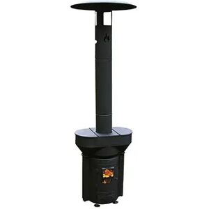 Q-Stove Q Stoves Q Flame Wood Pellet Outdoor Portable Heater for Patio & Camping, Black, Grey