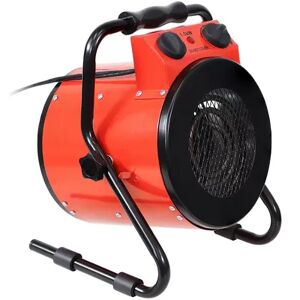 SUNNYDAZE DECOR Sunnydaze 1500W Steel Portable Electric Space Heater with Carrying Handle, Brt Red