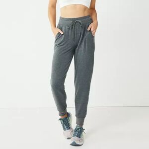 Women's Tek Gear French Terry Joggers, Size: Medium, Dark Grey