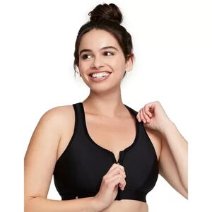 Plus Size Glamorise Full-Figure Zip-Up Front-Closure Wireless Sports Bra 9266, Women's, Size: 48 F, Oxford