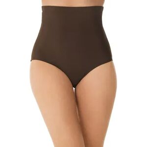 Packard Bell Women's PB Sport High-Waisted Tummy Control Swim Bottoms, Size: 14, Brown