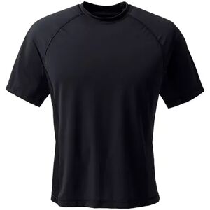 Men's Lands' End Space-Dye Rash Guard Swim Tee, Size: Medium, Black