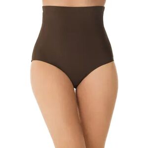 Packard Bell Women's PB Sport High-Waisted Tummy Control Swim Bottoms, Size: 18, Brown