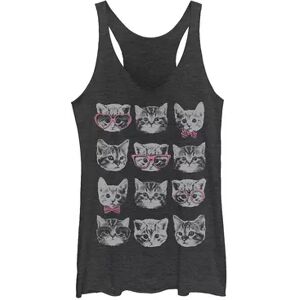 Unbranded Juniors' Kitty Faces & Sunglasses Graphic Tank, Girl's, Size: XXL, Oxford