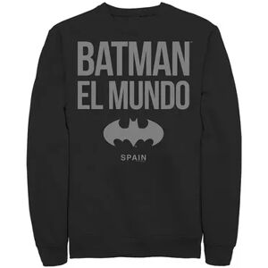 Licensed Character Men's Batman: El Mundo Spain Icon Logo Sweatshirt, Size: Medium, Black