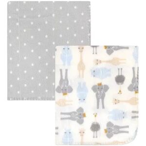 Hudson Baby Infant Boy Fleece Blankets, Royal Safari, One Size, Grey