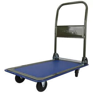 Olympia Tools 85-180 300 Pound Capacity Heavy Duty Folding Utility Rolling Cart, Blue