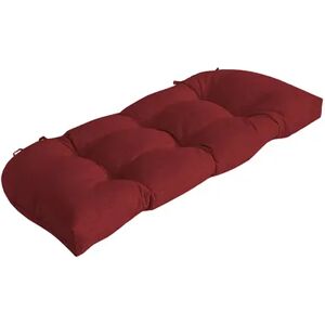 Arden Selections Outdoor Wicker Settee Cushion, Red, 18X41.5