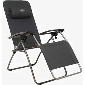 Kamp-Rite Outdoor Folding Reclining Zero Gravity Chair w/Headrest Pillow, Gray, Grey