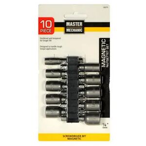Disston 160379 Master Mechanic Magnetic Nutsetter Set - 10 Piece, Multicolor
