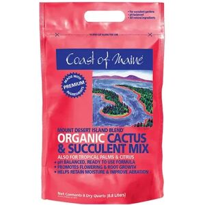 Coast of Maine Mount Desert Island Blend Organic Cactus Succulent Mix, 8 Quarts, Brown