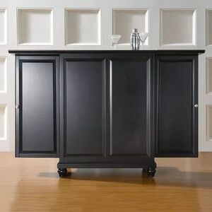 Crosley Furniture Cambridge Expandable Bar Cabinet, Black