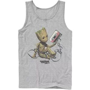 Licensed Character Men's Marvel Guardians Of The Galaxy Vol. 2 Groot Tape Portrait Tank, Size: Medium, Med Grey