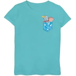 Disney s Dumbo Girls 7-16 In Star Pocket Left Chest Graphic Tee, Girl's, Size: XL, Blue