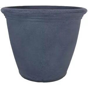 SUNNYDAZE DECOR Sunnydaze 20 in Anjelica Polyresin Planter with UV-Resistance - Slate, Grey