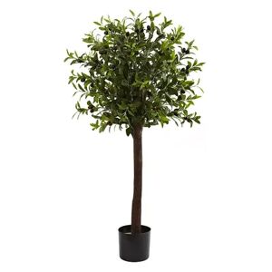 nearly natural 4-ft. Potted Olive Topiary, Green