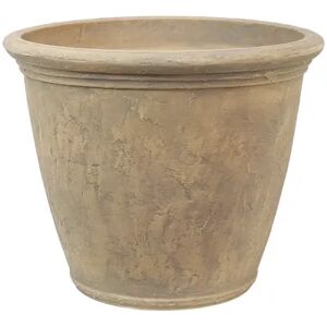 SUNNYDAZE DECOR Sunnydaze 24 in Anjelica Polyresin Planter with UV-Resistance - Beige, Grey