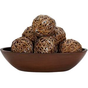 nearly natural 6-pc. Wicker Ball Set, Brown