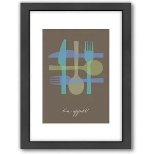 Americanflat Visual Philosophy ''Bon Appetit'' Framed Wall Art, Multicolor