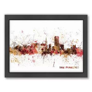 Americanflat Michael Tompsett ''San Francisco Skyline'' Framed Wall Art, Multicolor, Medium