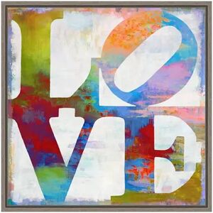 Amanti Art 'Love In Color' Framed Canvas Wall Art, Grey, 16X16