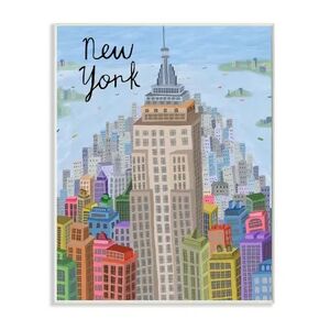 Stupell Home Decor Colorful New York Plaque Wall Art, Multicolor, 13X19