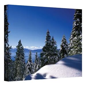 ArtWall 24'' x 36'' ''Lake Tahoe in Winter'' Canvas Wall Art by Kathy Yates, Blue, Large